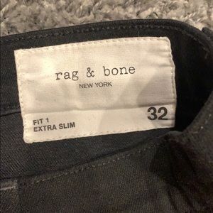 Rag & Bone black ripped jeans slim fit